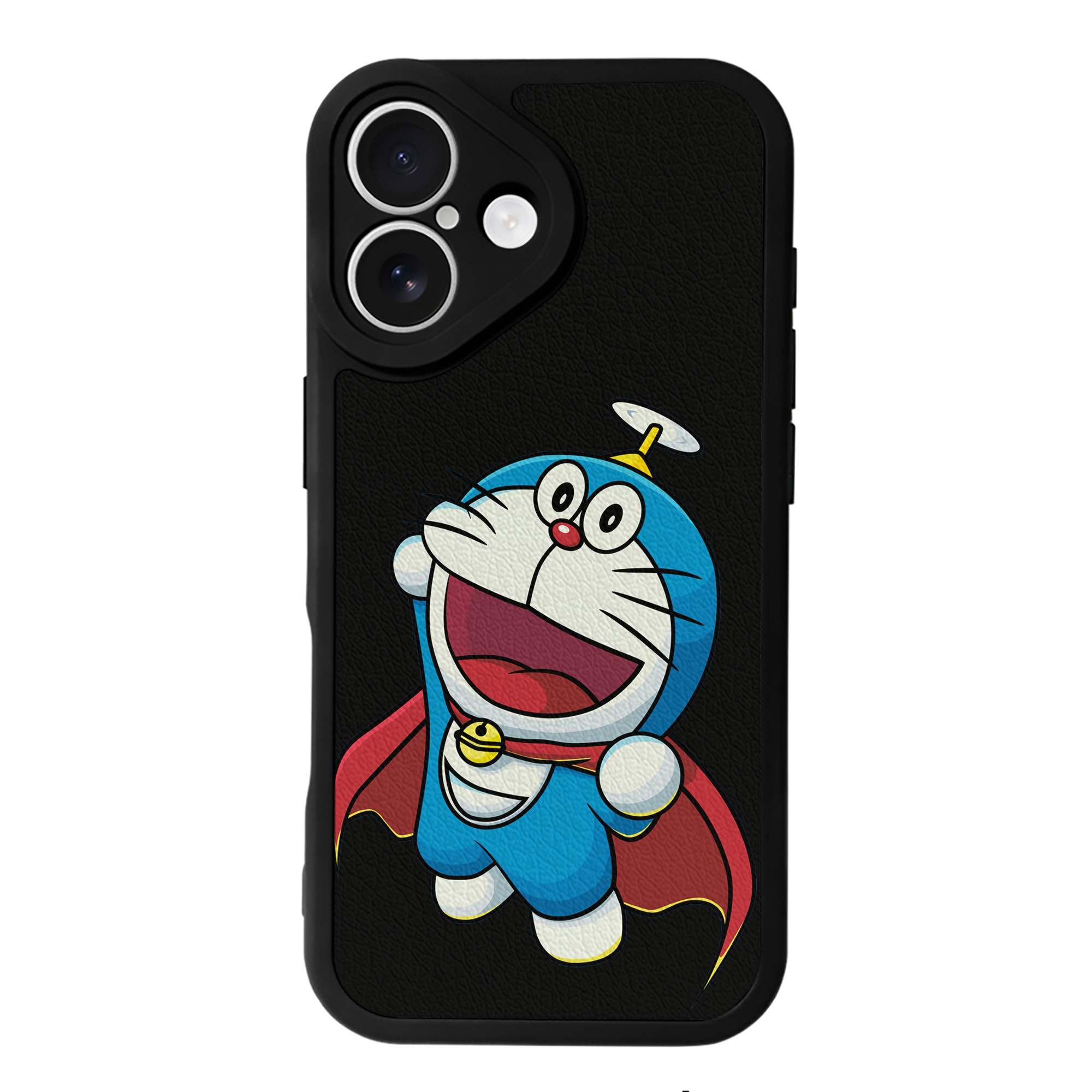 （画像用） ドラえもん Doraemon 【iPhone 16シリーズ対応】シリコンスマホケース（レザー調） 材質：シリコン